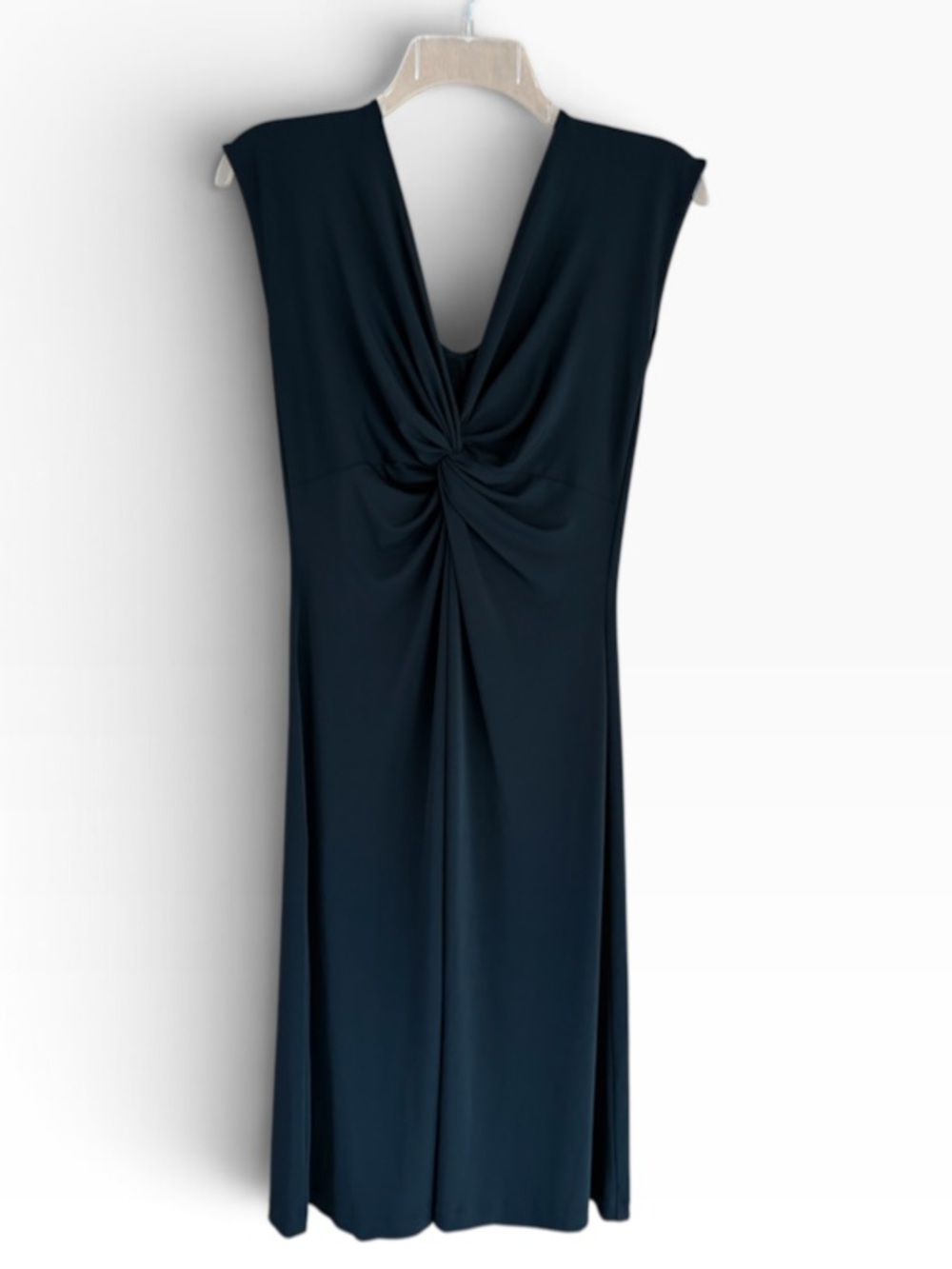 NWOT London Times Blk Twist Front V-Neck Size 6 Little Black Dress Cocktail
